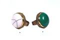 Brass Resin Stone Round Ring 